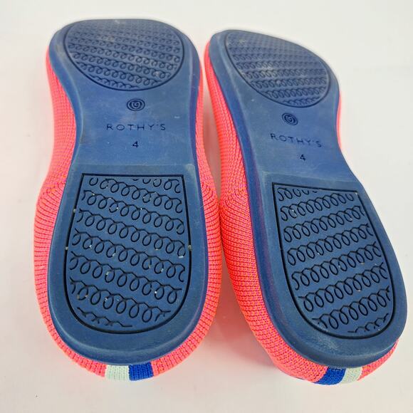 *RARE* Rothy’s Flats Hot Pink Flamingo Round Toe Girls Size K4 - Picture 8 of 10